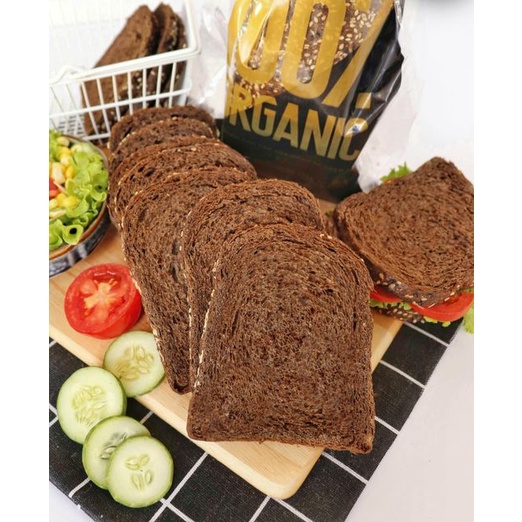 Bánh Mì Đen Gạch Đỏ 600g Cùng Bơ Đậu Phộng Caramel 250g - Bơ Chocolate Hạnh Nhân 250g - Công Thức Giảm Cân