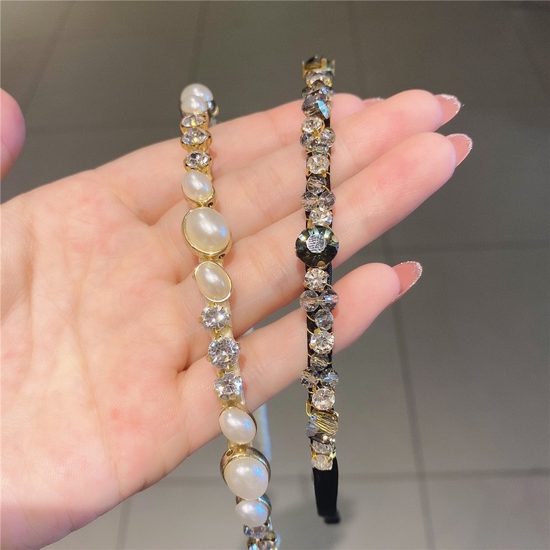 Băng Đô Mỏng Đính Ngọc Trai Phong Cách Hàn Quốc Cho Nữ