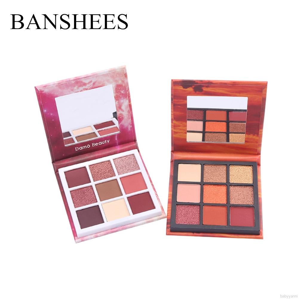 [Hàng mới về] Bảng phấn mắt Banshees 9 màu kết hợp màu lì và ánh nhũ lâu trôi chống nhòe chất lượng cao