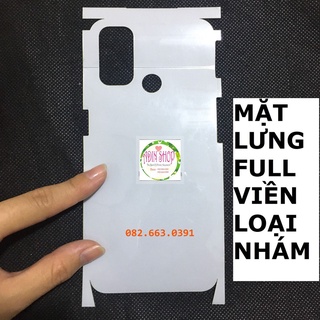 Dán PPF Oppo A53 dành cho màn hình, mặt lưng, full lưng viền siêu bảo vệ loại bóng, nhám