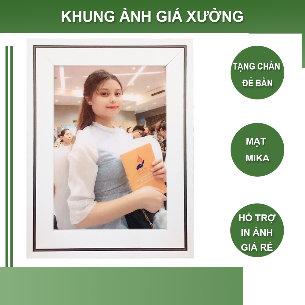 Khung ảnh để bàn 18x23 ❤️ SIÊU RẺ ❤️ Khung Hình Treo Tường Cao Cấp - Hỗ Trợ In Hình