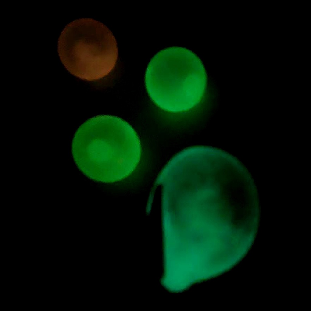 [Meifuyi] 4PCs Squeeze Toys Luminous Sticky Wall Balls Stress Reliever Toy Adult Kids VN439