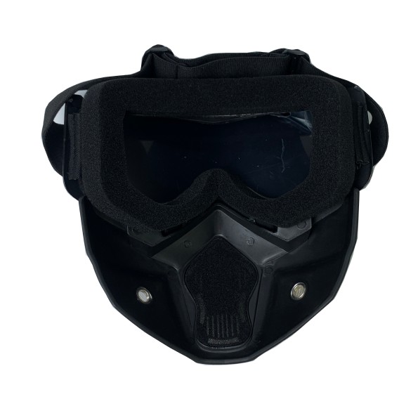 Đổ buôn - Mặt nạ kèm kính BEON đeo mũ 3/4, chống bụi bảo vệ mắt khi đi xe máy