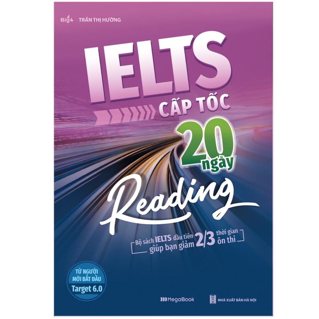 Sách Combo 4 cuốn IELTS cấp tốc 20 ngày Listening, Speaking, Reading, Writing