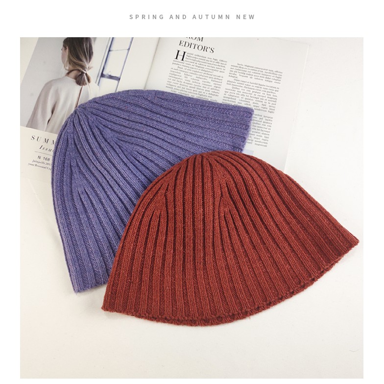 Mũ Bucket Len Dệt Kim Phong Cách Thời Trang Thu Đông Hàn Quốc Dành Cho Nữ