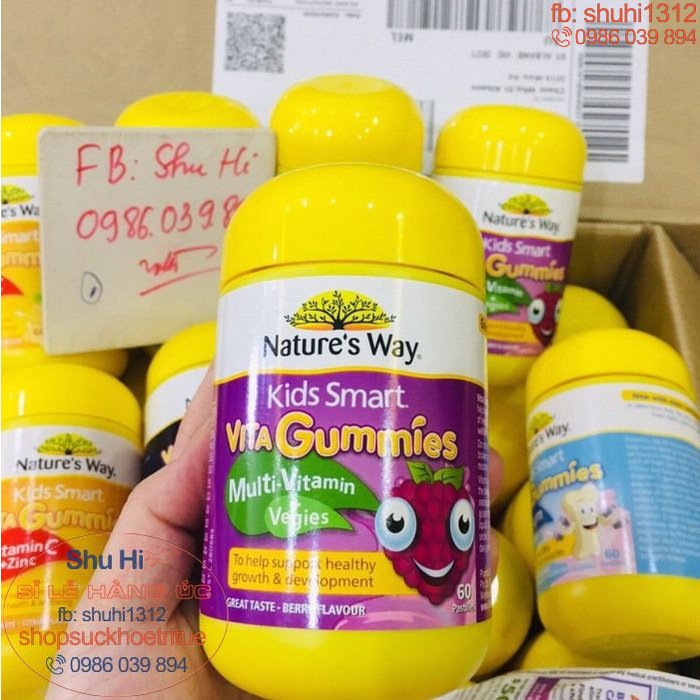 Kẹo Vita Gummies Multivitamin Và Vegies Bổ Sung Vitamin Tổng Hợp Và Rau Củ Quả (Đủ tem, bill Chemist Úc)