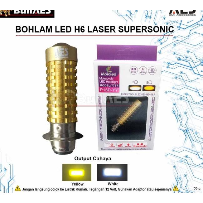 Đèn Pha H6 Laser Siêu Sáng Màu Trắng / Vàng