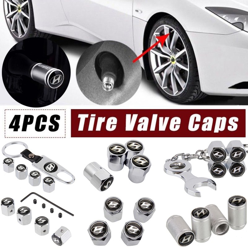 Set 4 nắp đậy van lốp xe cho Hyundai Sonata IX35 I20 I30 Azera Elantra