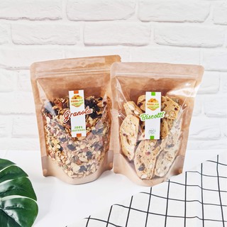 Combo bánh ăn kiêng nguyên cám Biscotti + ngũ cốc dinh dưỡng Granola