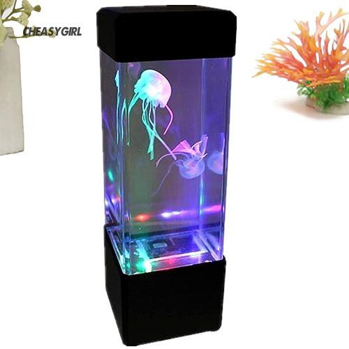 ★Đèn LED Trang Trí Bể Cá / Văn Phòng Hình Sứa Biển Mini Dễ Thương