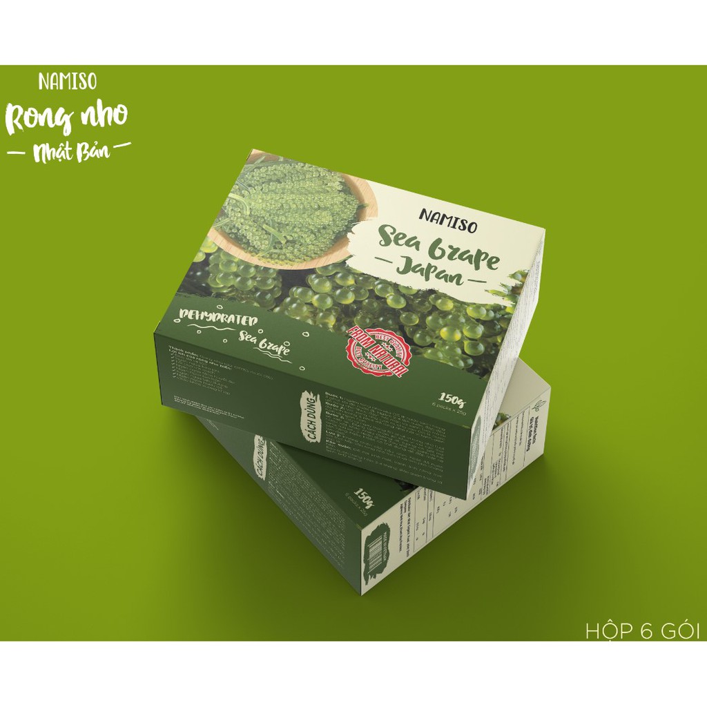 Rong nho tách nước Namiso, rong nho tách nước cao cấp chính hãng loại 1 gói