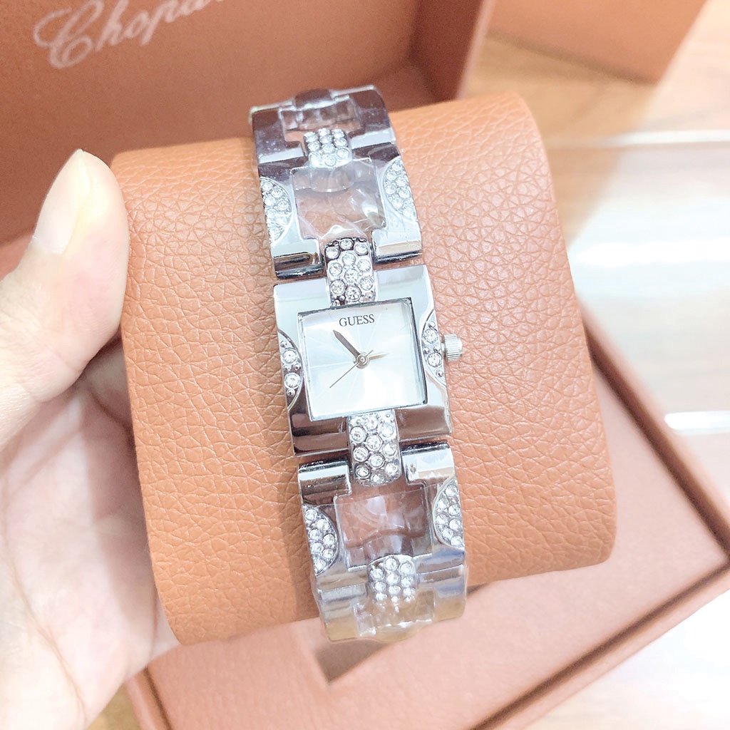 Đồng hồ guess nữ dây thép không gỉ bền đẹp, thiết kế sang trọng, trẻ trung, chống nước bảo hành 12 tháng