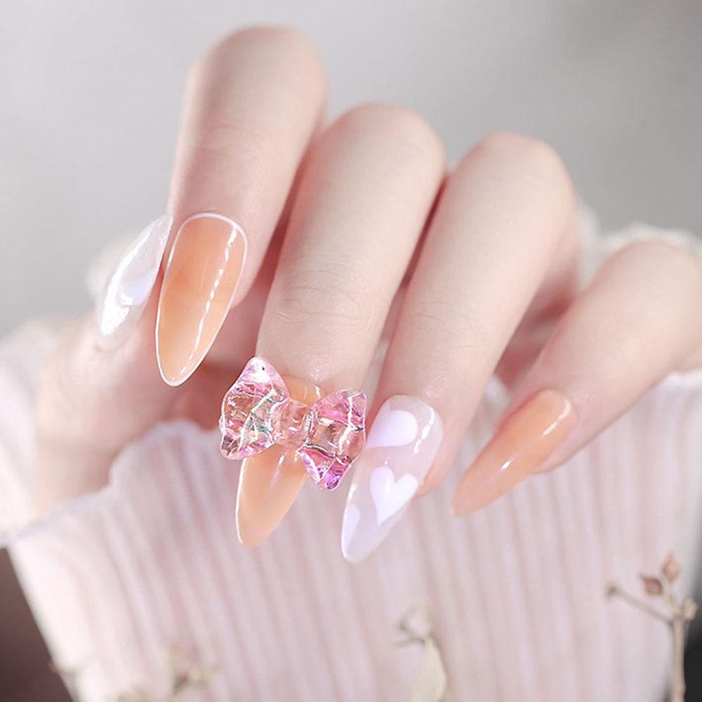 Phụ Kiện Trang Trí Móng Tay 3D Hình Nơ Màu Kẹo Xinh Xắn|Trang Sức Vòng Cổ
