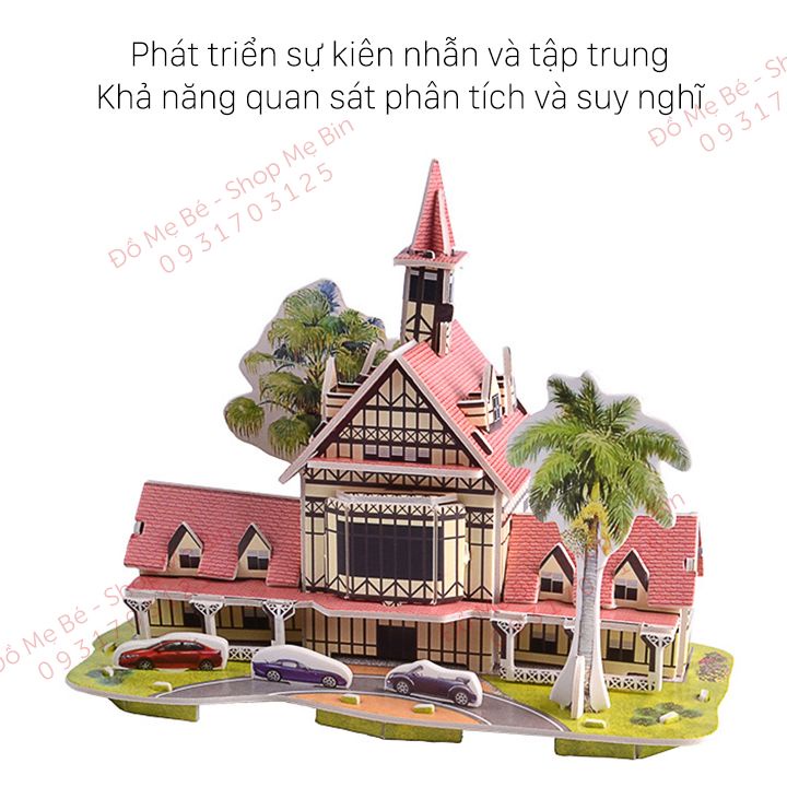 Đồ chơi lắp ráp – Bộ đồ chơi lắp ráp mô hình nhà 3D bằng xốp giúp bé rèn luyện tư duy và kiên trì