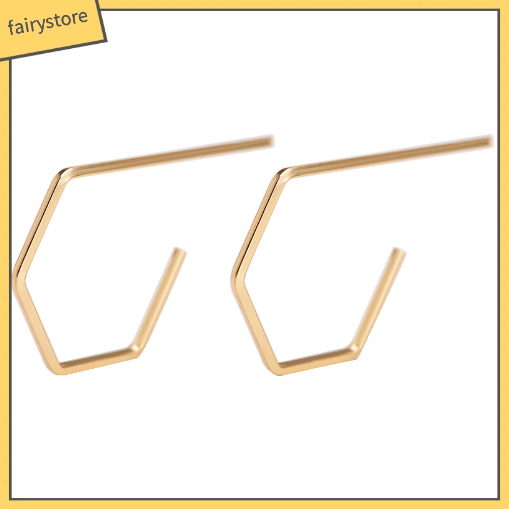 Đôi khuyên tai bằng hợp kim kiểu hình học độc đáo thời trang cho nữ