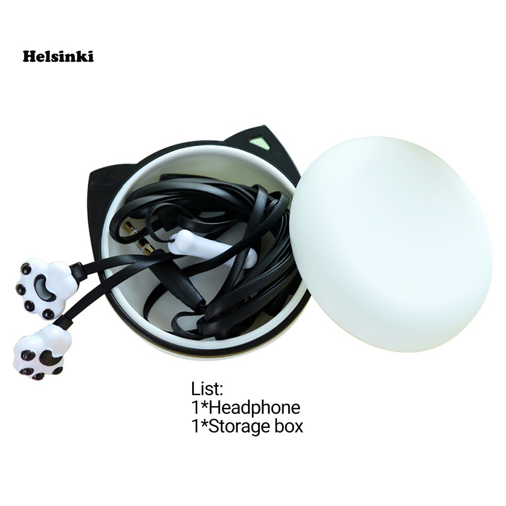 Hl Tai Nghe Có Dây Hình Chân Mèo Đầu Cắm 3.5mm