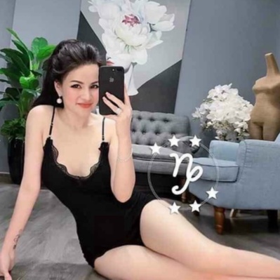 Bộ đồ ngủ 2 dây viền ren sexy chất gân tăm mềm mát YUKI STORE 777