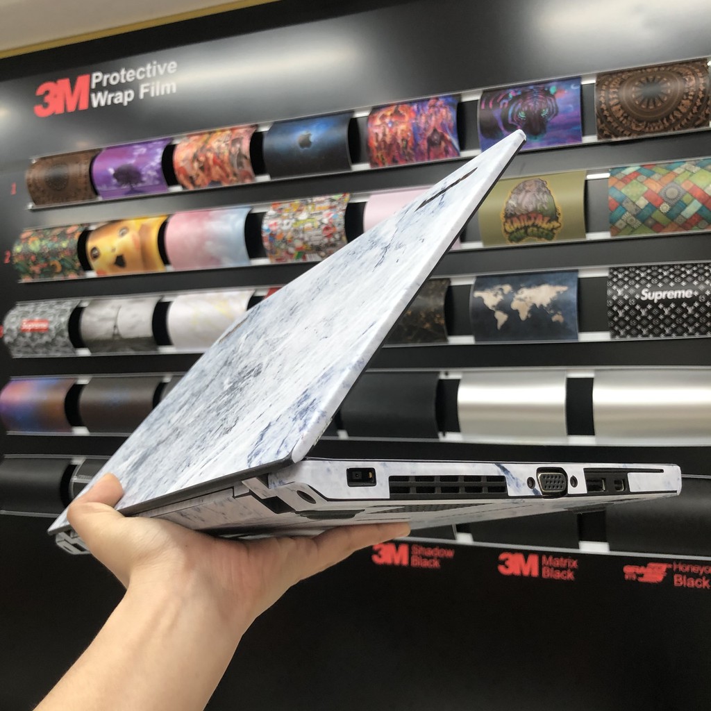 Decal Skin dán Laptop mẫu Vân đá xanh