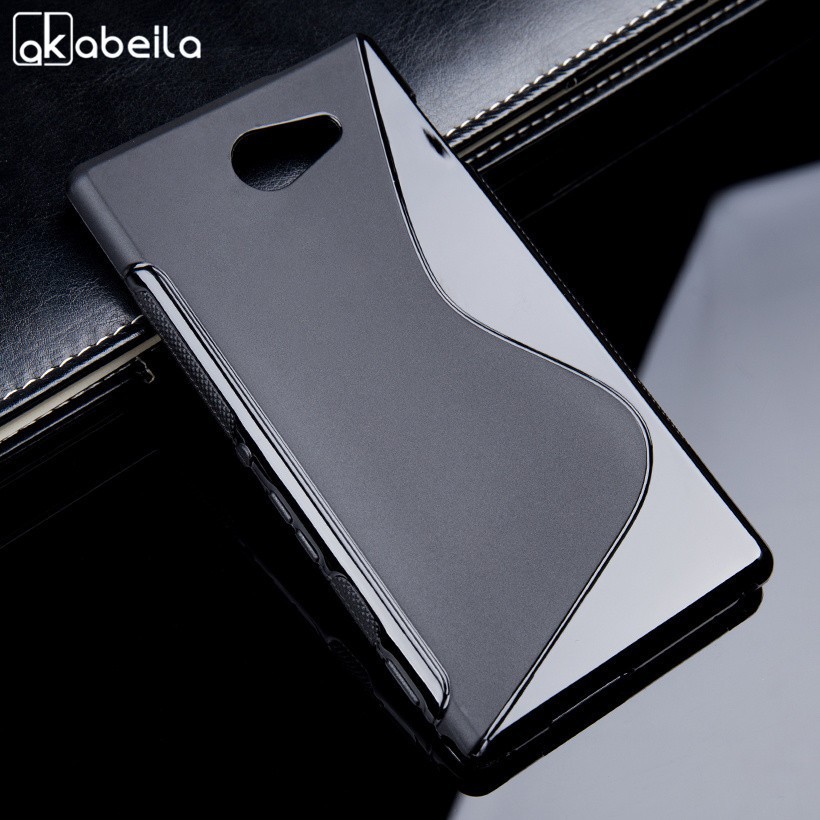 Ốp điện thoại silicone mềm thiết kế đường cong chữ S cho Sony Xperia M2 S50H D2303 4.8 inch