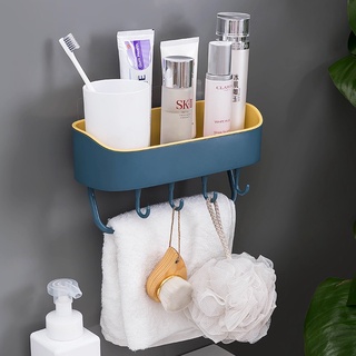 Kệ Để Đồ Nhà Tắm Nhà Bếp Treo Tường Chắc Chắn Có 4 Móc Treo Kệ 2 Màu TRANGTRIXINH