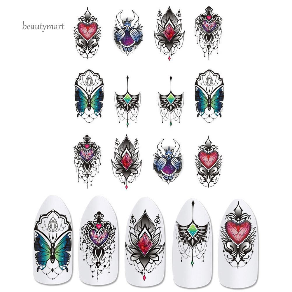 Miếng dán sticker trang trí móng tay hình bướm