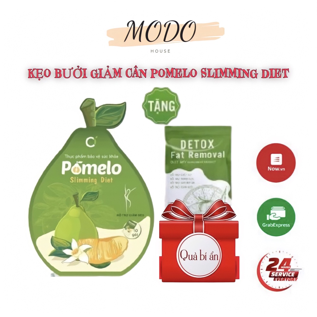 Kẹo Bưởi Giảm Cân POMELO SLIMMING DIET Tan Mỡ Đẹp Da Gói 10 Viên,Giữ Dáng, Thon Gọn Cơ Thể (Tặng Kèm DETOX Thải Mỡ)