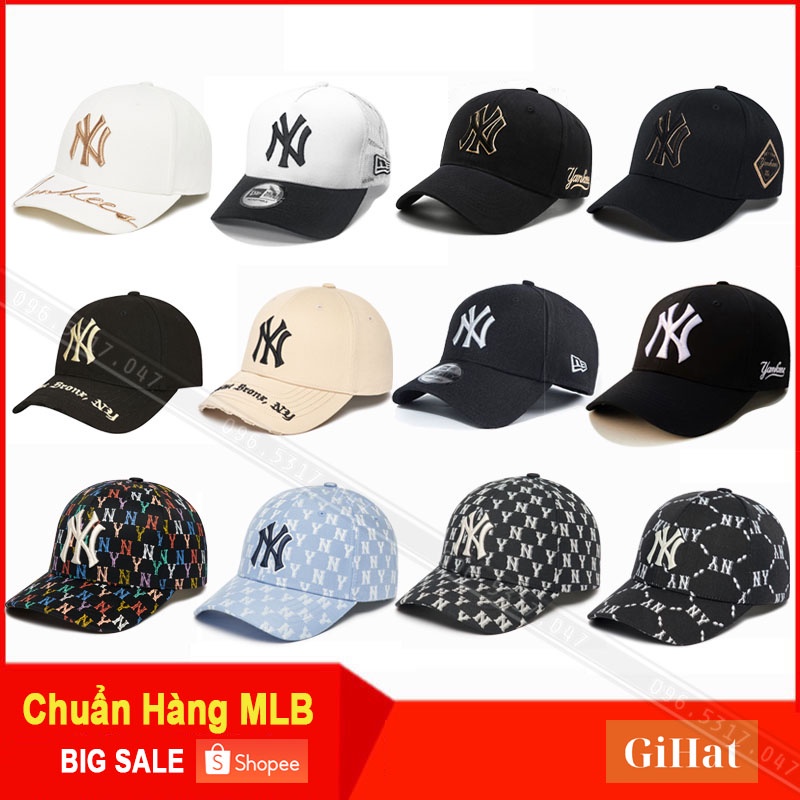 Nón Mũ Lưỡi Trai Nam NY MLB LA Hàng Hiệu Xuất, HOT TREND, Logo Thêu Nổi, Nón Kết MLB NY LA Form Chuẩn Châu Á - QC.KETMLB