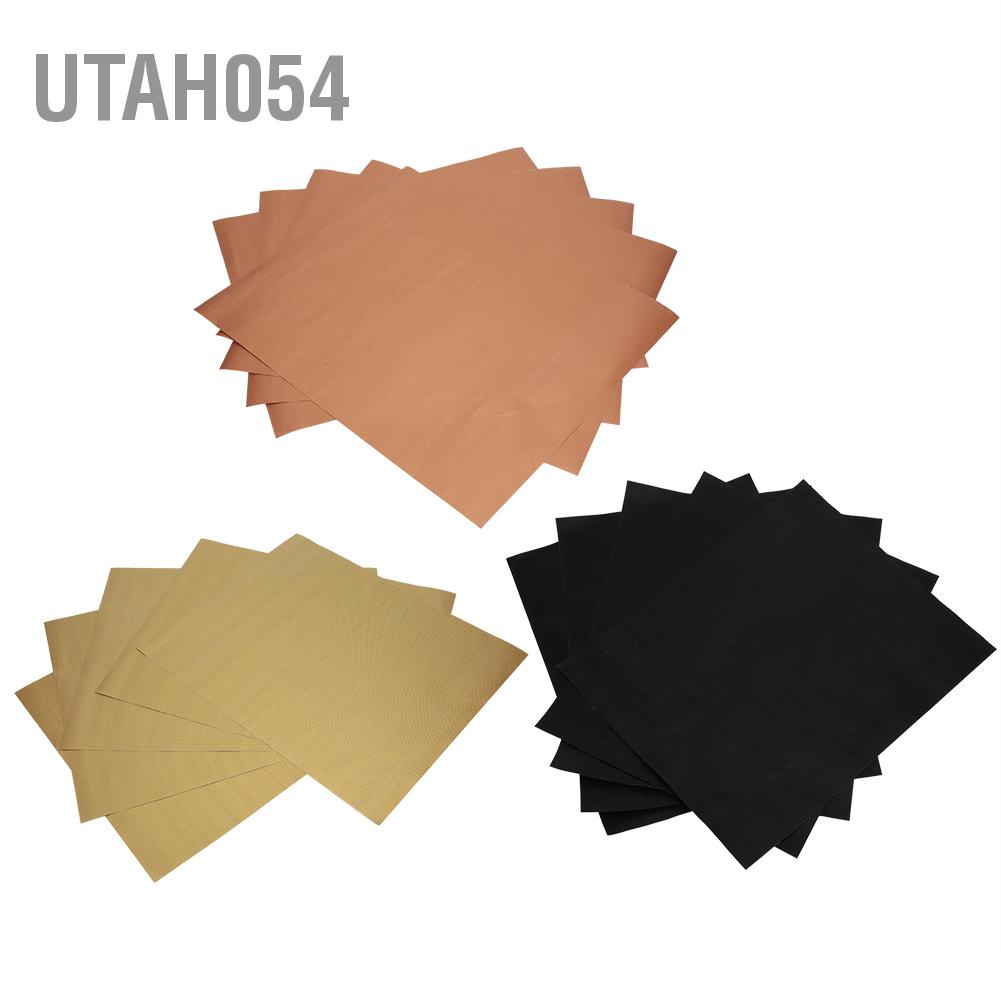 Hàng Sẵn 5PCS Tấm Nướng Dạng Dính Chịu Nhiệt Độ Cao Thảm Nướng BBQ Có Thể Tái Sử Dụng cho Phụ Kiện Đồ Nướng Vải nướng bánh chống dính / vải dầu nướng bánh tái dùng nhiều lần【Utah054】