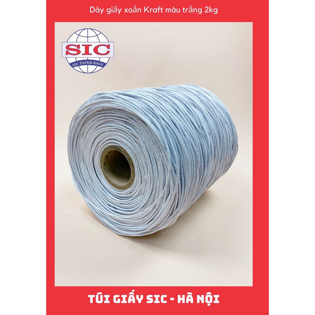 [RẺ NHẤT] SET 2KG DÂY XOẮN GIẤY MÀU TRẮNG ĐƯỜNG KÍNH 3.5MM (ẢNH THẬT)