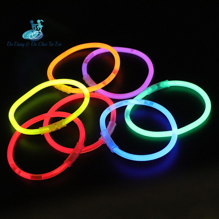 Hộp 100 Que Phát Sáng Dạ Quang Lightstick Kèm 100 Đầu Nối