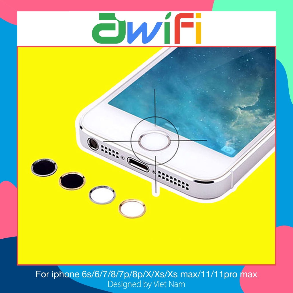 Nút giả home iphone có cảm ứng vân tay airpod - Awifi Case H3-2 | BigBuy360 - bigbuy360.vn
