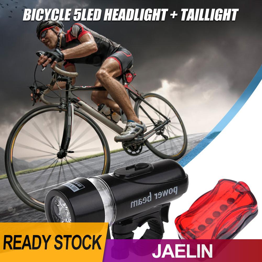 Đèn pha 5 bóng LED + đèn hậu chuyên dụng cho xe đạp leo núi
