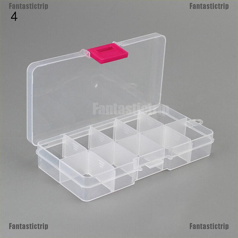 Hộp Nhựa 10 Ngăn Đựng Trang Sức Có Thể Điều Chỉnh
