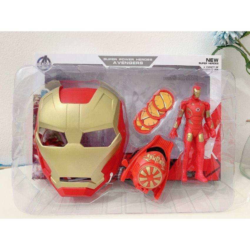 Đồ Chơi Mặt Nạ Ironman Và Phụ Kiện Chiến Đấu Cho Bé Nhập Vai Siêu Anh Hùng Cực Chất