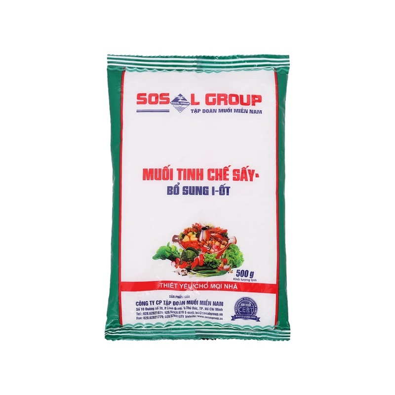 Muối Tinh Chế Sấy Bổ Sung I - Ốt Sosal Group Gói 500gr / 1kg