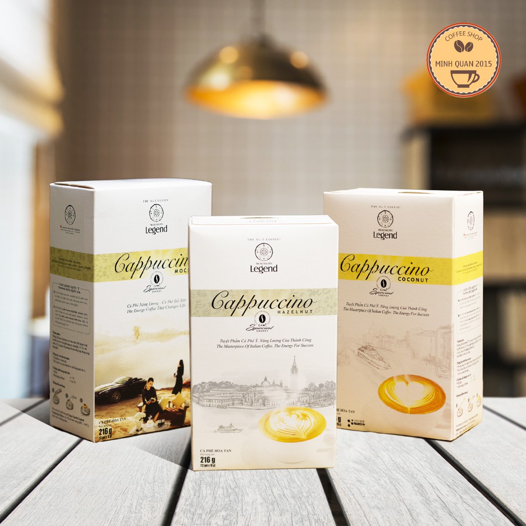 [Trung Nguyên E-coffee] Cà phê Cappuccino Coconut Trung Nguyên Legend - Hòa tan Dừa - Hộp 12 gói