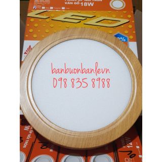 ĐÈN ỐP TRẦN NỔI VÂN GỖ 18W ASIA