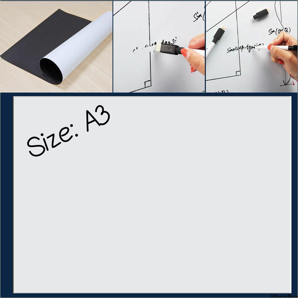 Bảng Trắng Mềm Khổ A3 / A4 / A5 Dán Tủ Lạnh Cho Bé