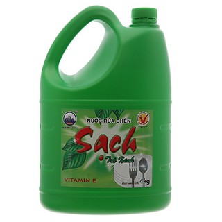 Nước rửa chén Sạch trà xanh 3.8kg