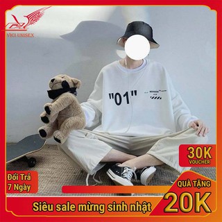 Áo Sweater 01 Nam Nữ Form Rộng Tay Dài Vải Cotton Phong Cách Thời Trang Cặp Đôi Dễ Thương Mùa Đông Hàn Quốc Vici Unisex