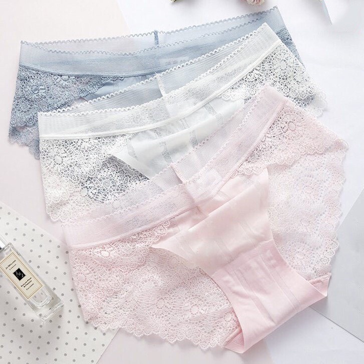 Sét 5 Quần Lót Nữ Đúc Su Pha Ren Hoa Siêu Mềm Mát Đẹp Sexy QL18