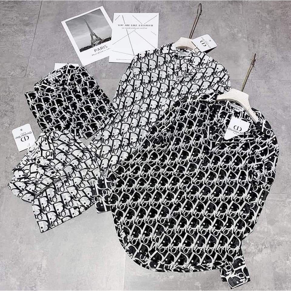 SƠ MI DIOR TAY DÀI / có video/ VẢI MỀM MỊN, phơm rộng cực sang chảnh
