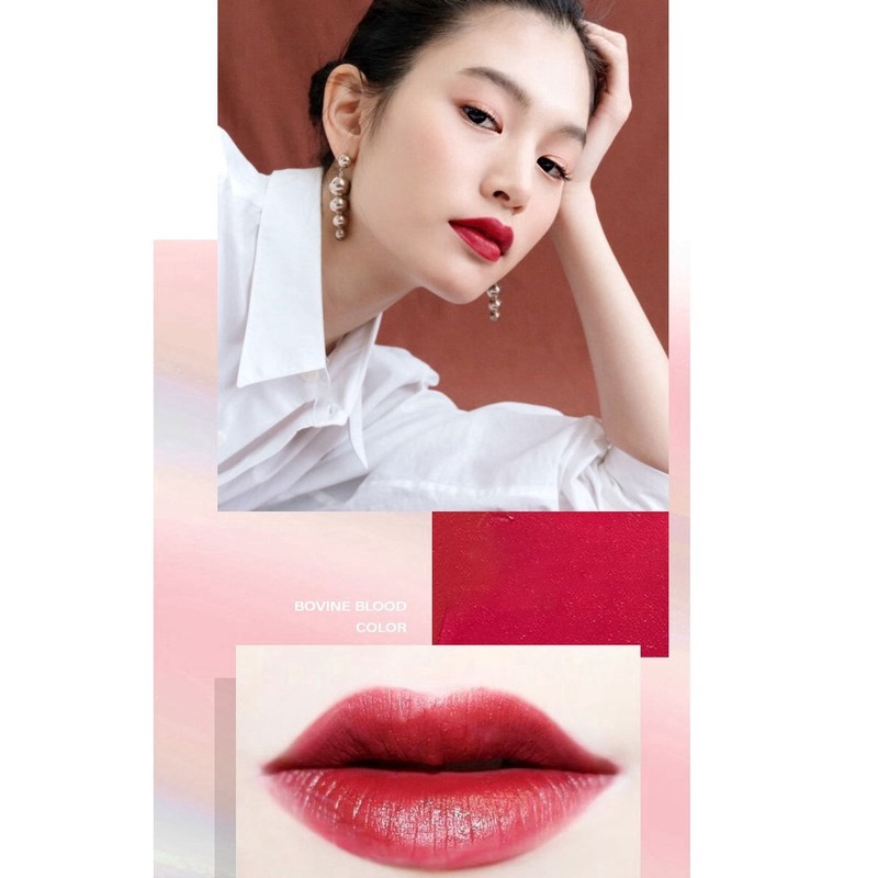 (Hàng Mới Về) Son Kem Lì Thiết Kế Vỏ Màu Đen Kim Cương Thời Trang