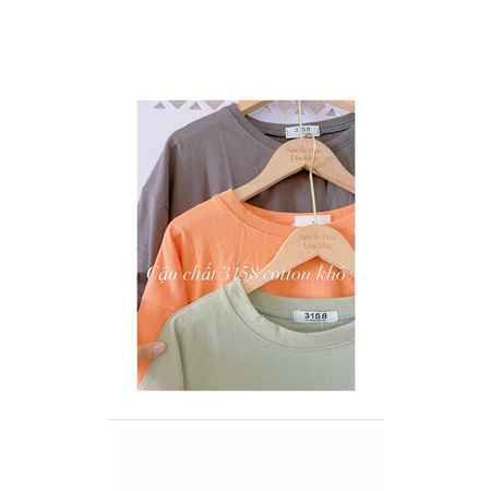 Áo thun trơn 3158 cotton khô