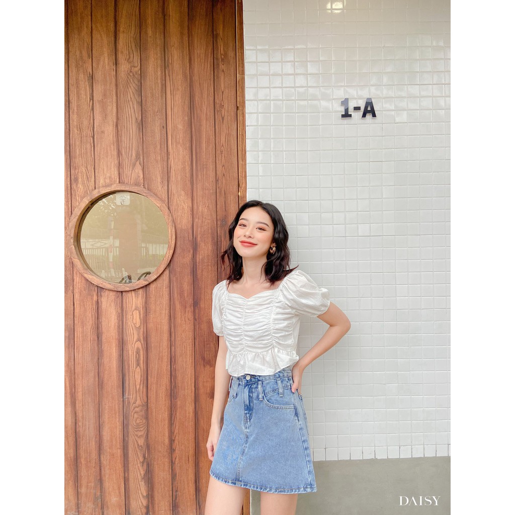 322097 - Chân váy jean chữ A đỉa lệch Daisy | BigBuy360 - bigbuy360.vn