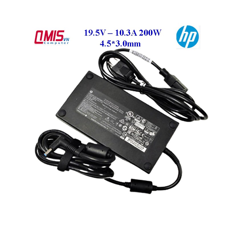 Sạc laptop HP 19.5V-10.3A  200W Slim (Kim nhỏ) – HP Zbook 17 G3 Zbook 17 G4 Zbook 17 G5 Omen 17-an000 Omen 17-an081