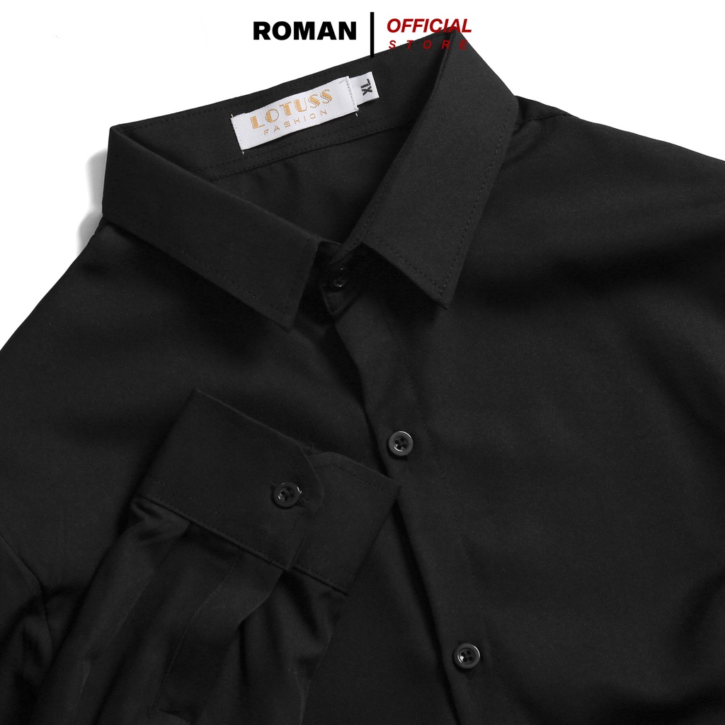 Áo sơ mi nam trơn basic dài tay vải lụa thời trang cao cấp ROMAN SM01