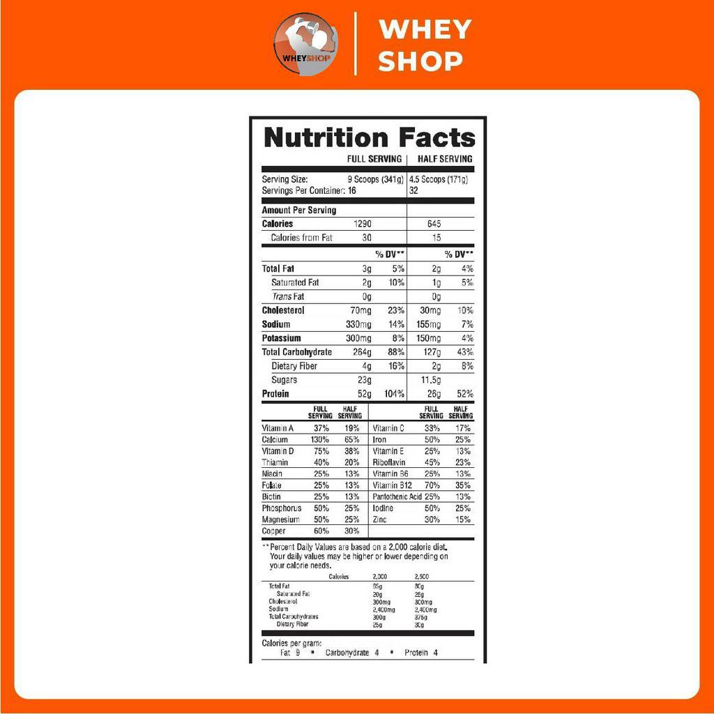 Sữa dinh dưỡng tăng cân Labrada Muscle Mass Gainer 12Lbs