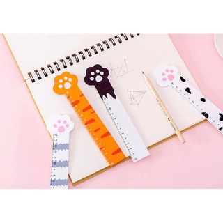 Thước kẻ gỗ hình chân mèo 15cm