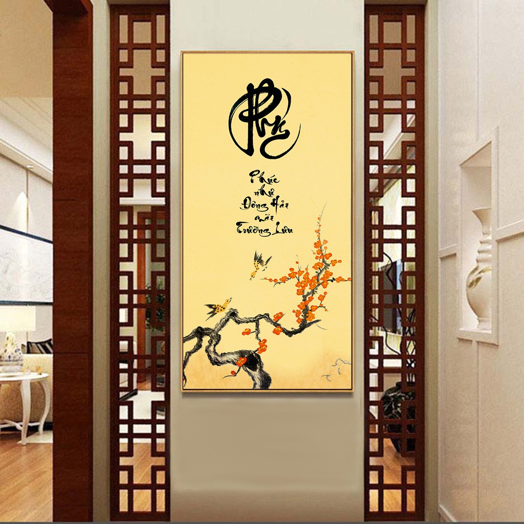 Tranh Thư Pháp Chữ Phúc 40x80cm
